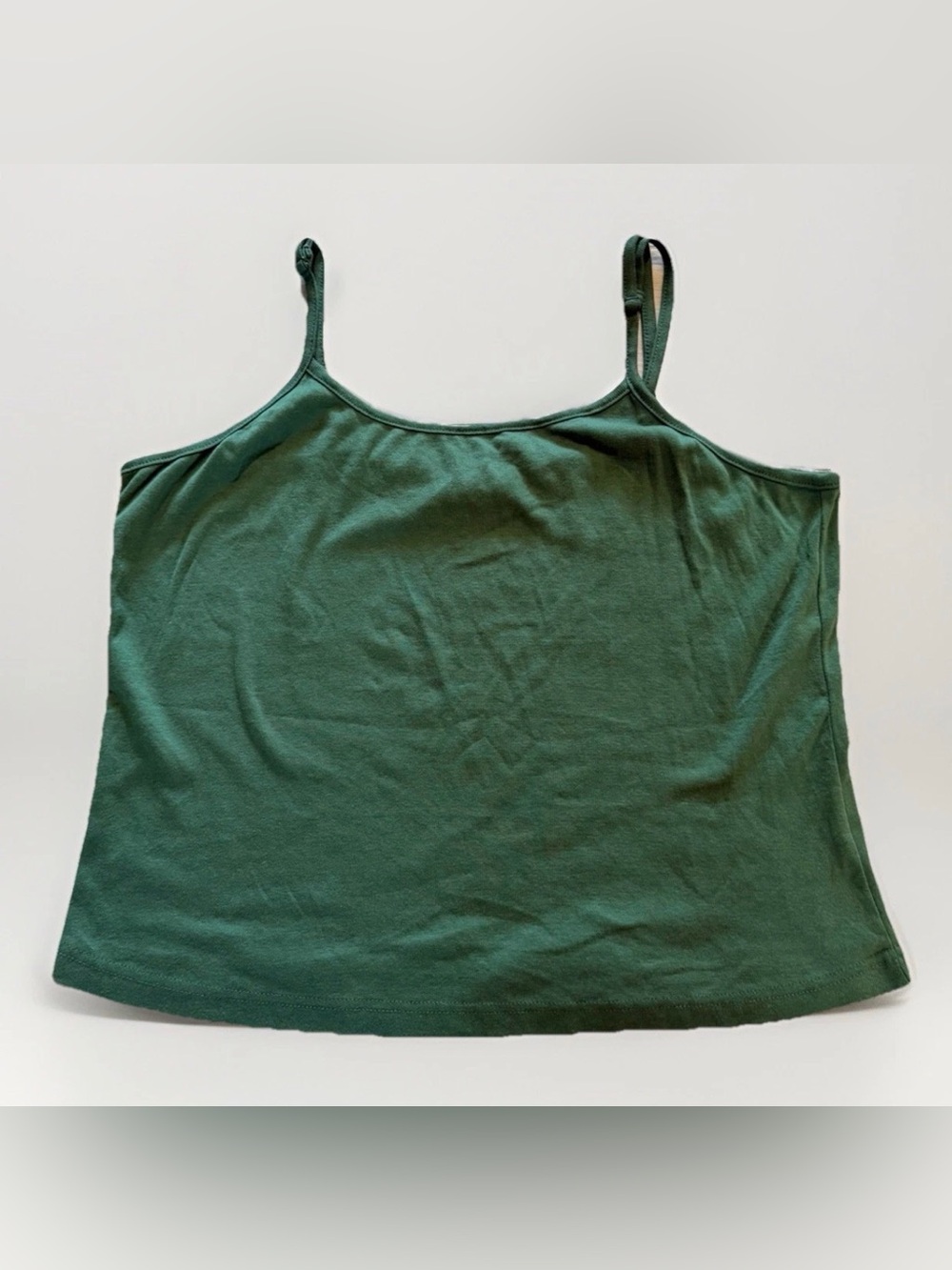 ALC Woman Tank Top Sz 1X Green Adjustable Strap Comfort Plus Size Colorful Women